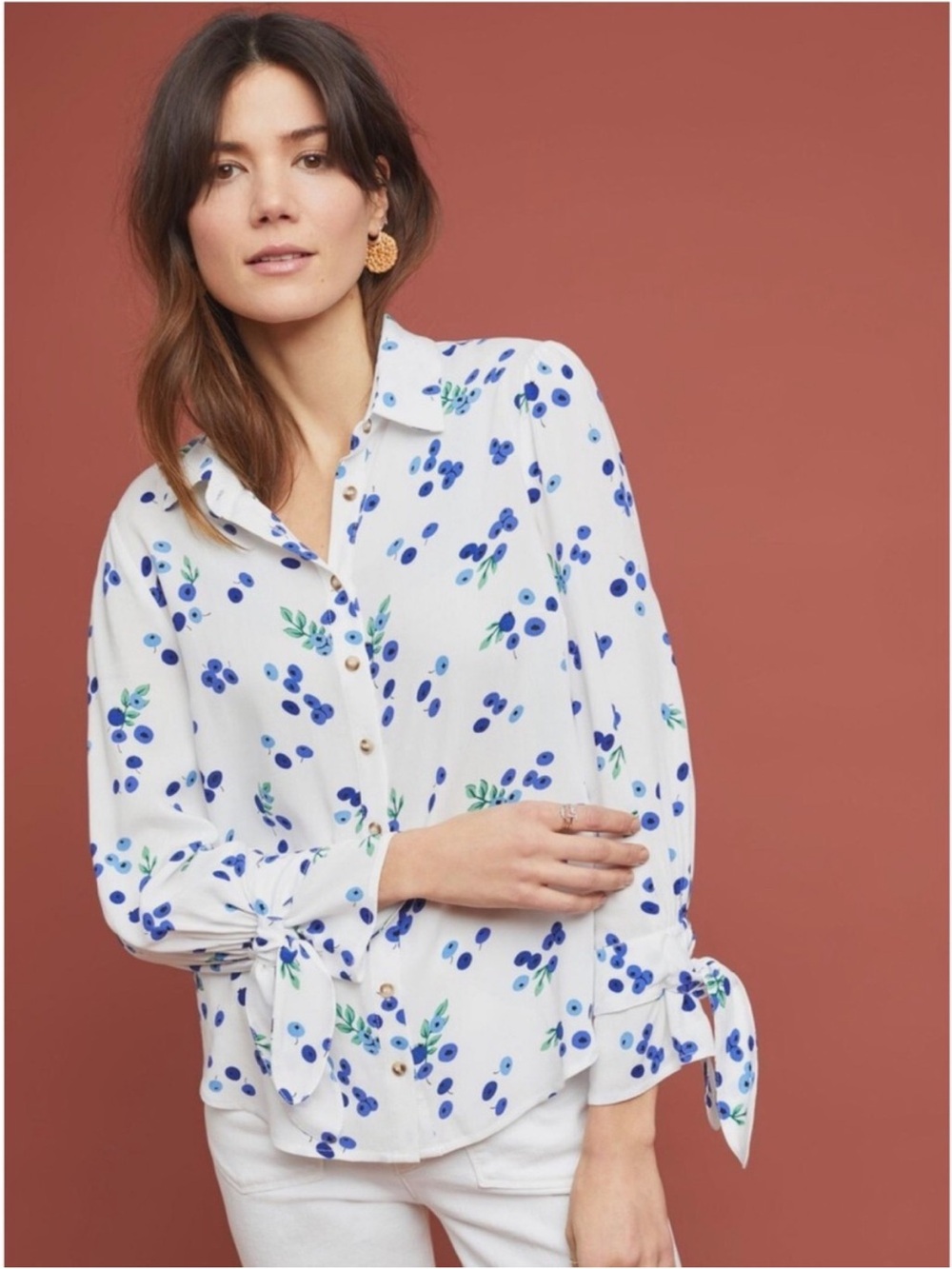 Maeve Blithe Button-Down Blouse - Picture 2 of 9